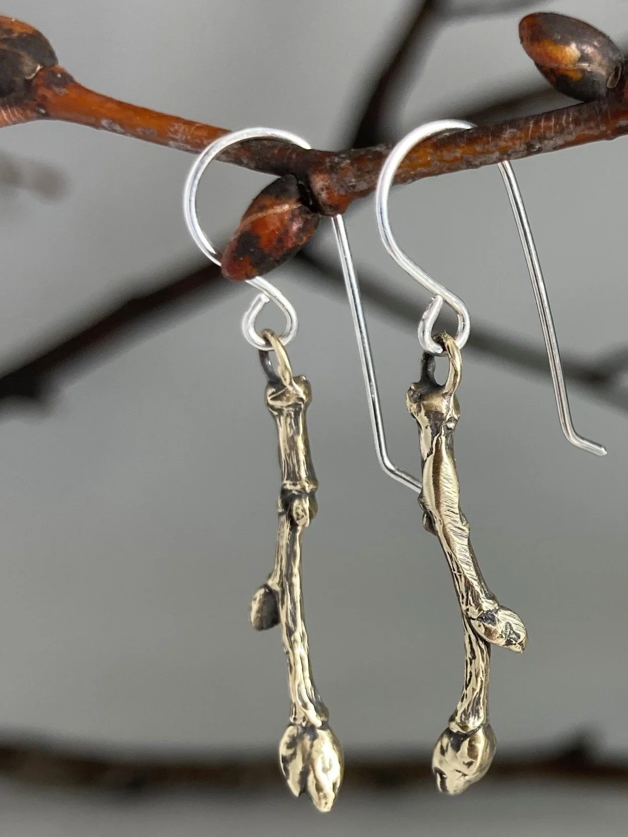twigs — Mixed metal botanical jewelry — Tigerlillyshop Jewelry
